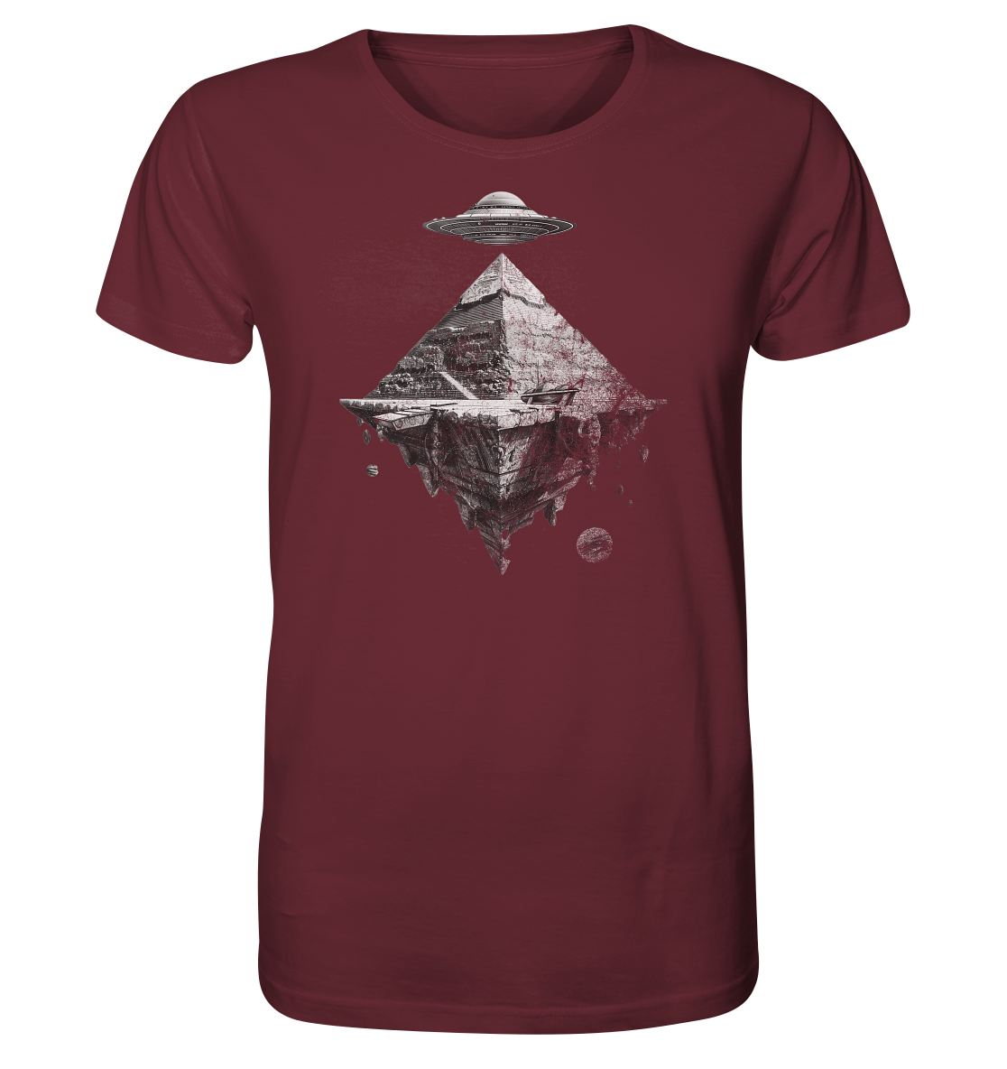 ALF #1 UFO over Pyramid distressed - Organic Shirt