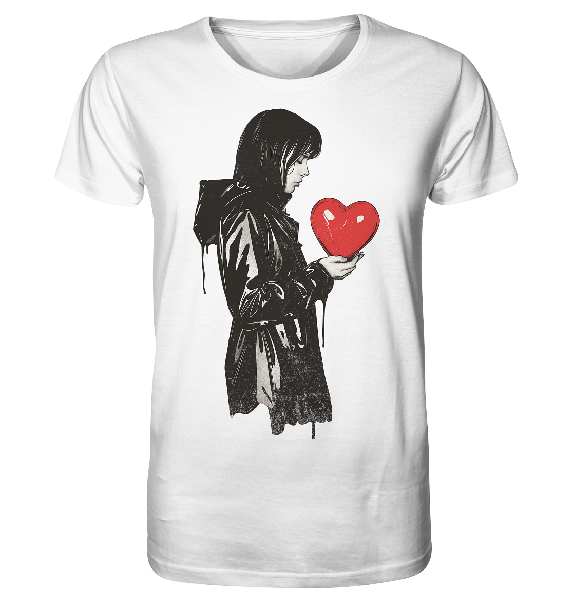 Verträumtes Herz Hand T-Shirt - Organic Shirt